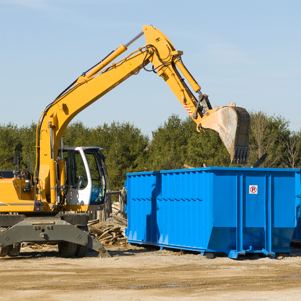 can i choose the location where the residential dumpster will be placed in Brown County